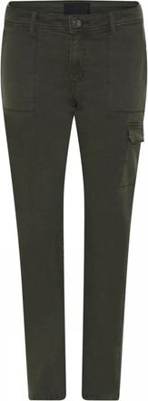 C.Ro Donkere Leger Cargo Broek - Dames - Slim Fit Broeken - Groen - S - Broeken