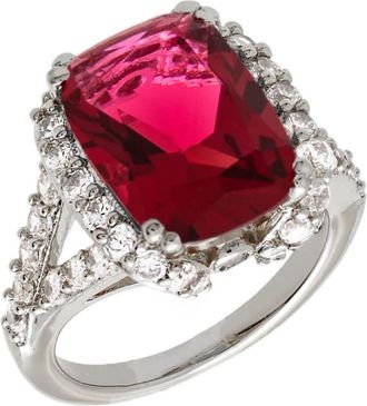 Bertha Sunglasses Juliet Collection Womens 18k WG Plated Red Statement Fashion Ring Size 8