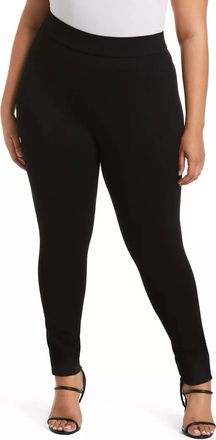 Rafaella Plus Size Comfort Fit Seamed Back Legging Pants In Black