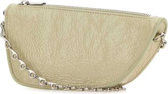 Burberry Womens Leather Shield Crossbody Bag Green