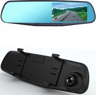 Trade Shop Trade Shop - C&aacute;mara Dvr Para Espejo Retrovisor De Coche Full Hd 1080p 2.3 Lcd Para C&aacute;mara Trasera
