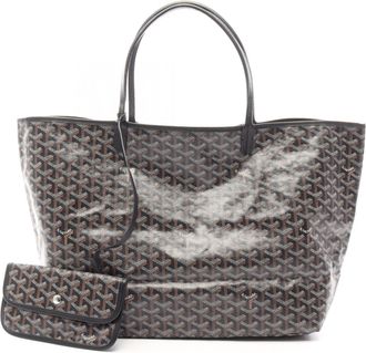 Goyard Black Multi-Color Pvc Coated Canvas Leather Tote Bag (Pre-Owned)