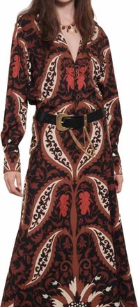 Johanna Ortiz Hacia Puerto Shirt In Black Mocca Sand Red