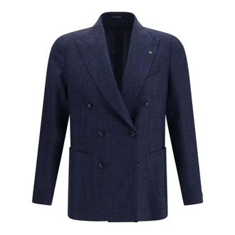 Tagliatore Blazer monopetto con tasche applicate - - Jackets - Uomo - Blu - L