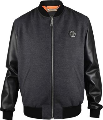 Philipp Plein Bomberjack - Heren - Bomber jackets - Zwart - L - Wol - Jassen