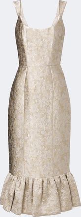 Markarian Ruffled jacquard corset dress