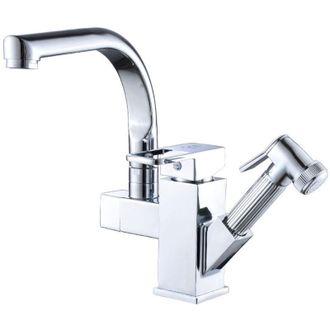 OEM Grifo Mezclador De Cocina Moderno De Lat&oacute;n Con Ca&ntilde;o Extra&iacute;ble, Ca&ntilde;o Alto Giratorio 360&deg;, Grifo De Fregadero Extra&iacute;ble De Doble Ca&ntilde;o. -crezuo