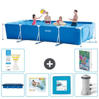 Intex Piscina Con Estructura Rectangular - 450x220x84 Cm - 7-piezas S129