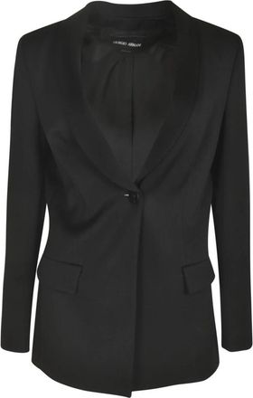 Giorgio Armani Stijlvolle Jassen voor Mannen - Dames - Blazers - Zwart - M - Jassen