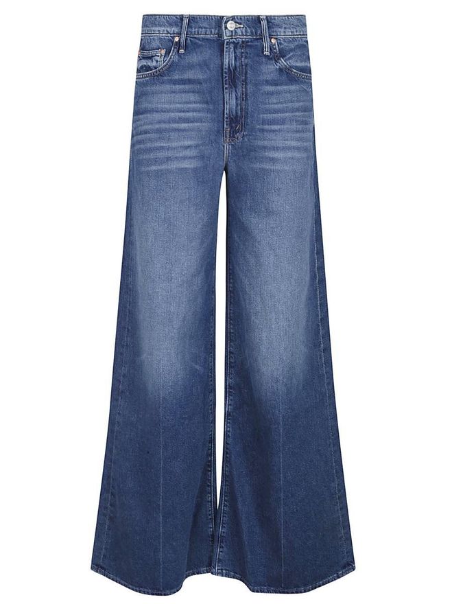 デニム・ジーパン MOTHER Women Denim Pants 10078 1351LGR BLUE Mother - The Dodger Button Hover Cuff Funk N' Flair Jean