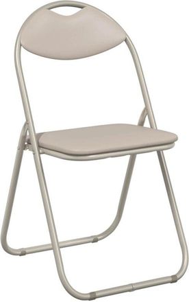 vidaXL Foldable Dinning Chair 8 pcs Sand 48 x 43.5 x 81 cm PVC steel vidaXL