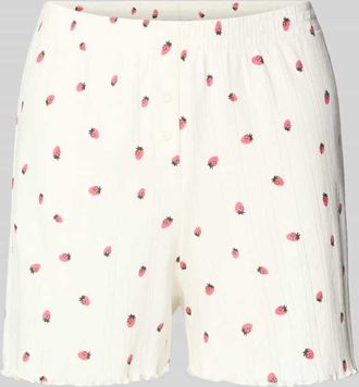 Jake*s Casual Pyjama-Shorts im Allover-Look in Offwhite, Gr&ouml;&szlig;e XXL