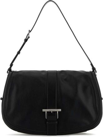 Alexander McQueen Black Leather Maxi Satchel Shoulder Bag