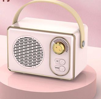 OEM Altavoz Bluetooth Retro, Altavoz Inal&aacute;mbrico De Madera Vintage Con Bluetooth 5.0, Entrada Aux Y Soporte Usb Para El Hogar, Viajes Fiestas (rosa)
