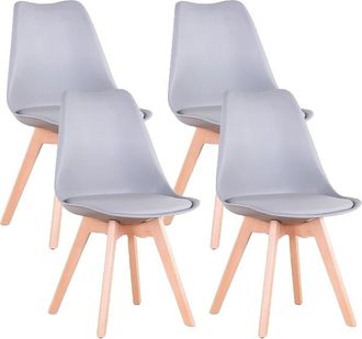 OEM Sillas De Comedor, Dise&ntilde;o Moderno, Asiento Acolchado Y C&oacute;modo, Juego De 4