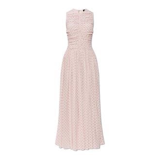 Rotate ROTATE Birger Christensen, Maxi Dresses, female, Pink, Size: XS Draped Dress