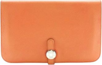 Herm&egrave;s Pre-owned Dogon Duo Gecombineerde Portemonnee - Dames - Vintage Accessoires - Roze - ONE Size - Leer - Vintage