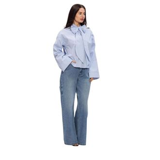 Minus Overhemden, Dames, Blauw, M, Msskye Shirt