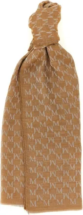 Max Mara Brown Signature Logo Scarf