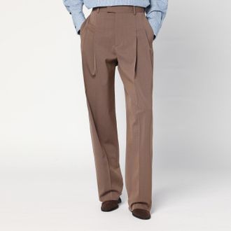 Bottega Veneta Brown trousers in wool blend