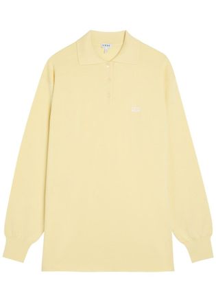 Loewe Logo-embroidered Cashmere-blend Polo Jumper - Yellow - S (UK8-10 / S)