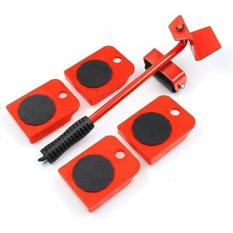 OEM Juego De 5 Ruedas Para Transporte De Muebles - 4 Ruedas Para Muebles Y 1 Gato - Capacidad De Carga De 150 Kg Cada Una