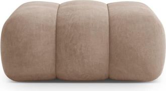 Cosmopolitan Design Puf terciopelo beige oscuro