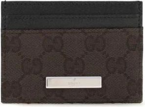 Gucci Kaarthouder met Gucci Plaquette - Dames - Accessoires - Bruin - Maat: ONE Size