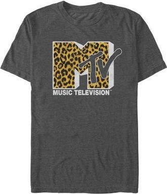 Giesswein Mens MTV Retro Cheetah Print Icon T Shirt in Dark Heather at Nordstrom, Size Xxx-Large