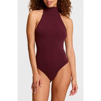Commando Ballet Halter Bodysuit in Raisin at Nordstrom