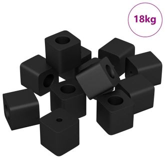 vidaXL Sujeta Caj&oacute;n 6792 Pcs Negro 15 X 15 X 15mm Cop&oacute;l&iacute;mero Pp Vidaxl