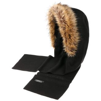 Gebeana Valentina Merino Hooded Scarf Women&acute;s (One Size - Black)