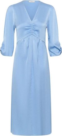 Inwear Gloria Midi Jurk - Dames - Casual kleedjes - Blauw - S - Katoen - Kleedjes