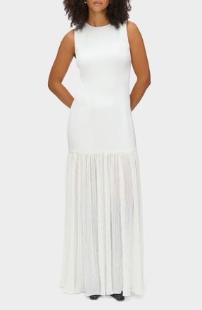 Aligne Zane Sleeveless Drop Waist Maxi Dress in Ivory at Nordstrom, Size 10