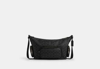Coach Mens Finn Crossbody Bag With Pockets in Black | PVC