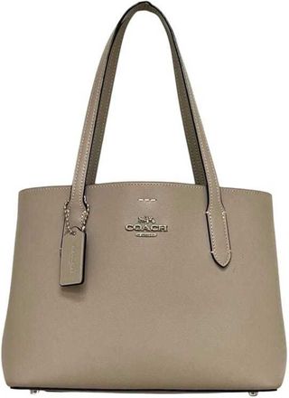 Coach Gray Leather Tote Bag (Pre-Owned)