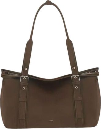 Generic Bag for Urban Professionals - PU Leather Shoulder Bag with Zip Compartment and Document Pocket for Office Commutes and City Outings (Dark Brown,14.37&times;