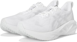 Asics Novablast 5 Mens Running Shoes White/Piedmont Grey : 11.5 D - Medium, Synthetic