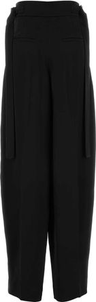 Sportmax Womens Black Viscose Staglio Pant Nero Exterior: Pantaloni Trousers