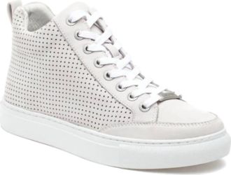J/Slides Ludlow Perforated Leather High Top Sneaker In Off White