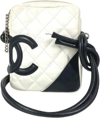 Chanel Pre-owned Cross Body Bags, female, White, Size: ONE SIZE Pre-owned Vintage Fabric Crossbody Bag