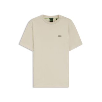BOSS Stretch-cotton T-shirt with logo detail