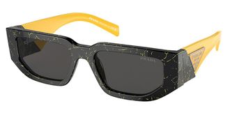 Prada PR 09ZSF Asian Fit 19D5S0 Mens Sunglasses Black Size 55