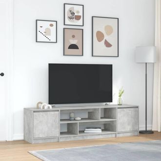 Berkfield Home TV Cabinet Concrete Grey 188.5x41x50 cm Engineered Wood