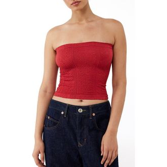 BDG Tapestry Crop Tube Top in Red at Nordstrom, Size X-Large