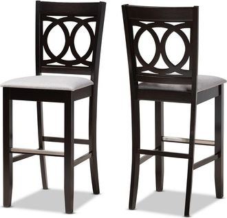 Baxton Studio Carson 2-Piece Bar Stool Set