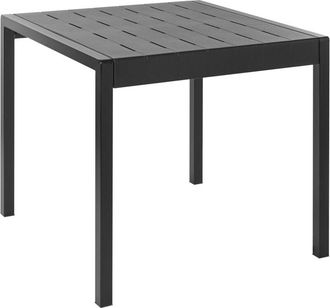 Beliani Beliani - Garden Table Synthetic Material 4 Seater Weather Resistant Outdoor Patio Black Bartica