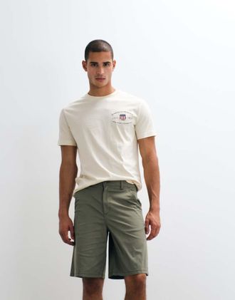 Blend Pantaloncini ampi color oliva polvere-Verde