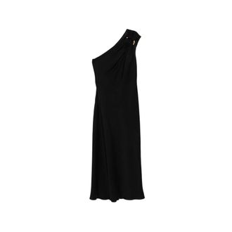 Max Mara Midi Dresses, female, Black, Size: XS Entrata One-Shoulder Dress