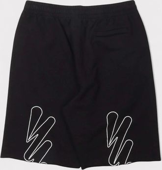 Off-white Mens Off-White Wave Outline Diag Sweatshorts Black - Size: 32/30/31